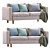 Modern Karlstad IKEA Sofa Model 3D model small image 3