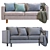 Modern Karlstad IKEA Sofa Model 3D model small image 5