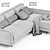 Elegant Bontempi Casa Mizar Sofa 3D model small image 4
