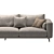 Stylish NR23 Three Seater Sofa 3D model small image 3