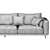 Stylish NR23 Three Seater Sofa 3D model small image 4