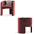 Luxurious Velvet Martinique Chair Home 3D model small image 2