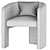 Luxurious Velvet Martinique Chair Home 3D model small image 4