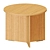 Modern Slit Side Wood Tables 3D model small image 2