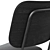 Modern Black Brent Chair 3D model small image 3