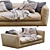 Luxury Ferlea Leather Sofa H01 3D model small image 4