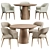 Konyshev Grey Dining Chair Set 3D model small image 1