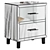 Alouette Mirrored Bedside Table 3D model small image 1
