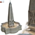 Customizable Palazzo Obelisk Fountain 3D model small image 1