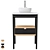 Modern Ceramic Sink Vanity Set 3D model small image 1