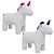 Sweet Unicorn Pouf Blue/Pink 3D model small image 1