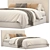 Minimalist Bed Frame Set 3D model small image 1
