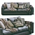 Ferlea Simple Leather Sofa 3D Model 3D model small image 5