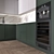 Neoclassic Corner Kitchen Design 3D model small image 3