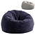 Modern Bean Bag Chair Design 3D model small image 1