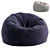 Modern Bean Bag Chair Design 3D model small image 4