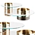 Sleek Glass Coffee Table 3D model small image 1