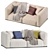Modern Elegance: Poliform Shanghai Sofa 3D model small image 6