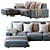 Luxury Modern Sofa Aston Series 3D model small image 2