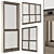 Wooden Double Hung Window Set 3D model small image 1