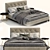 Luxury Minotti Andersen Quilt Bed 3D model small image 2