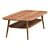 Scandinavian Style Ash Wood Table 3D model small image 4