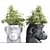 Resin Ape Head Planter, White 3D model small image 1