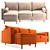 Corner Sofa Bed Volga Factory 3D model small image 2