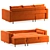 Corner Sofa Bed Volga Factory 3D model small image 4