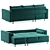 Corner Sofa Bed Volga Factory 3D model small image 13