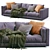 Modern Luxury Sofa LUCIEN Flexform 3D model small image 1