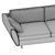 Volga Sofa Bed: Bragi 3D model small image 7