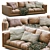 Luxury Leather Sofa Modern Design 3D model small image 1