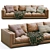 Luxury Leather Sofa Modern Design 3D model small image 2