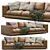 Luxury Leather Sofa Modern Design 3D model small image 6