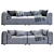 Minimalist Hay Mags Sofa Set 3D model small image 4