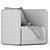 Contemporary Fauteuil Coso Armchair 3D model small image 6