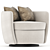 Bellagio Swivel Armchair 3D Model 3D model small image 2