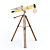 Antique Telescope Model 3D Assets 3D model small image 1