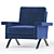 Sleek Cassina Armchair in V-Ray 3D model small image 2