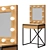 Makeup Vanity Table with Mirror 3D model small image 1