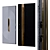 Modern Entrance Door 1779mm Black 3D model small image 3