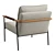 Contemporary Boucle Atticus Armchair 3D model small image 2