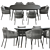 Contemporary Dining Set, Modern Design 3D model small image 2