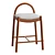 Luxurious Nubuck Leather Counter Stool 3D model small image 1