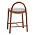 Luxurious Nubuck Leather Counter Stool 3D model small image 4