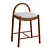Luxurious Nubuck Leather Counter Stool 3D model small image 5