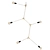 Sleek Tribeca Black Chandelier Model 3D model small image 1