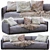 Contemporary Edmond Flexform Sofa 3D model small image 1