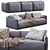 Contemporary Edmond Flexform Sofa 3D model small image 3